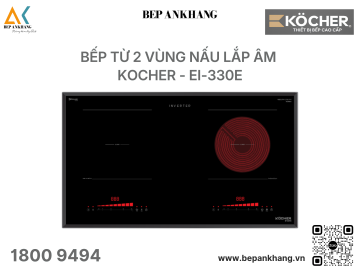 Bếp từ 2 vùng nấu Kocher EI-330E - Nhập khẩu Hàn Quốc